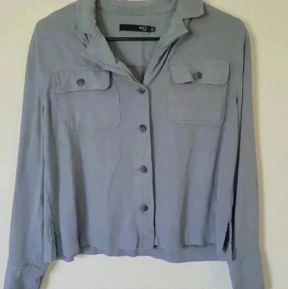 MAX JEANS button down blue xs shirt cowgirl vibes - Picture 4 of 5